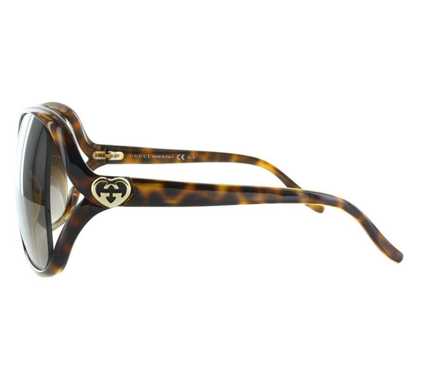 Gucci GG 3500/S 791J6 Sunglasses Eyewear Havana Frame Brown Gradient ...