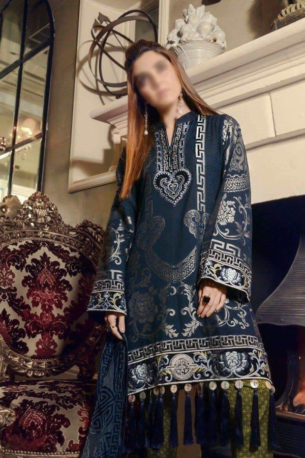 Maria B Soft Khaddar Fabric 2 Piece Suit- AM06 - AAM | Online Shopping ...