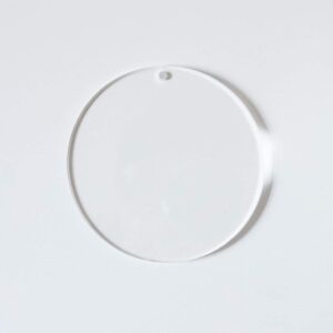 2x2 Inches Round Acrylic Disc For Keychains and DIY (With Hole)