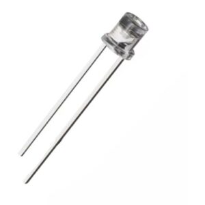 Crystal Flat Head Yellow LED 3mm