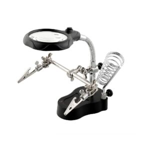 TE-801 Helping Hand With LED Light and Soldering Stand
