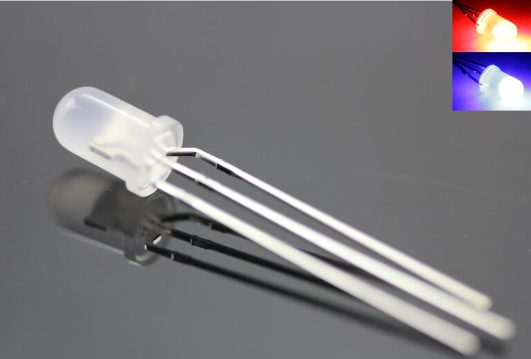 Red And Blue Two Color Common Anode Milky Diffused LED - Aam Online Store