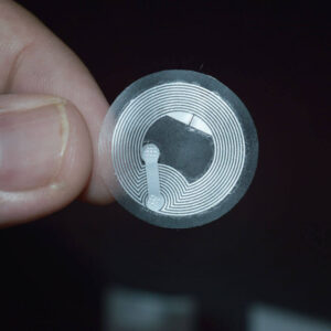 NFC RFID Adhesive 25mm Round Tag 13.56Mhz NTAG 215 Wet Inlay