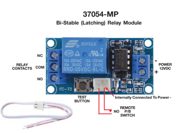 12V 1-channel latching relay module – Aam Online Store